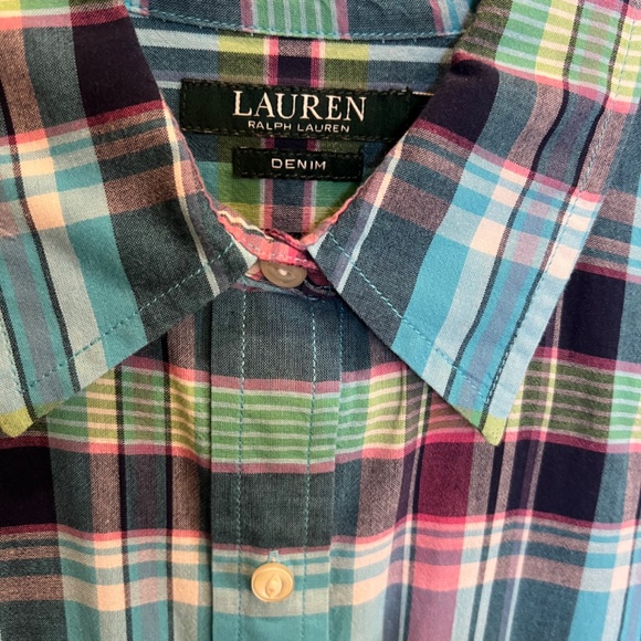 Ralph Lauren M Cotton Plaid Shirt - Picture 2 of 4